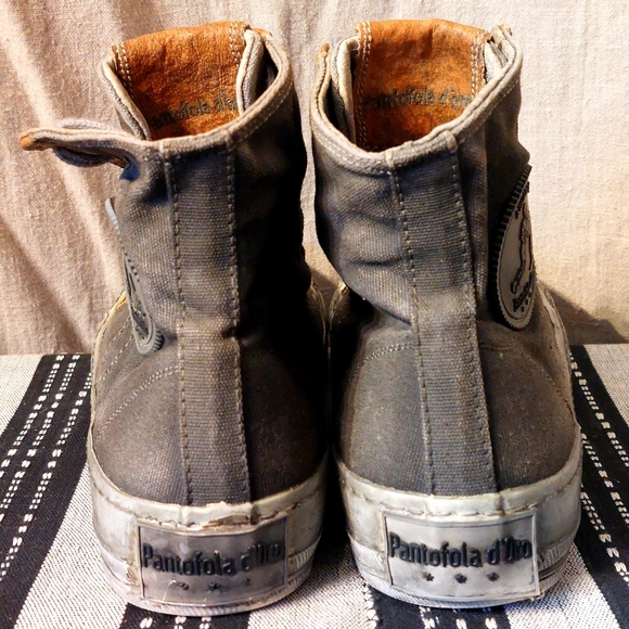 Pantofola D'Oro smog canvas & buffalo hi-top sneakers, EU40, EUC - Picture 7 of 16